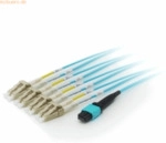 Digital data communication equip MPO FanOut-Kabel OM4 - 8x LC MTP Stec