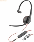 Hewlett Packard Poly Headset Blackwire C3215 Mono USB-C/A & 3,5 mm (bu
