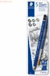 Staedtler Aquarellstift Mars Lumograph 4B/6B/8B schwarz VE=5 St&uuml;ck + P
