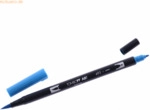 6 x Tombow Dual-Fasermaler ABT mit Rundspitze/Pinselspitze reflex blue