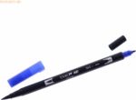 6 x Tombow Dual-Fasermaler ABT mit Rundspitze/Pinselspitze deep blue