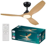 Signify Philips Olas Leuchte mit Ventilator 52 35W+24W BK&Wood