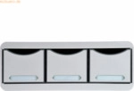 Exacompta Schubladenbox TOOLBOX MAXI 318740D 3 Sch&uuml;be lichtgrau