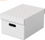 Esselte Aufbewahrungsbox Home Medium mit Deckel Wellpappe VE=3 St&uuml;ck w