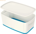 Leitz Aufbewahrungsbox MyBox Klein A5 mit Deckel ABS wei&szlig;/blau
