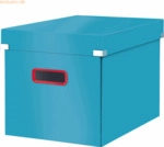 Leitz Aufbewahrungsbox Click & Store Cosy Cube gro&szlig; Karton blau