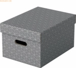 Esselte Aufbewahrungsbox Home Medium mit Deckel Wellpappe VE=3 St&uuml;ck g