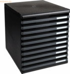 Exacompta Schubladenbox Modulo 304714D A4+ 10Sch&uuml;be offen schwarz/dunk