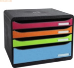 Exacompta Schubladenbox BIG-BOX Plus 315798D A4+ 4 Sch&uuml;be harlekin