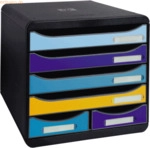 Exacompta Schubladenbox Bee Blue 3124202D 6 Sch&uuml;be farbig