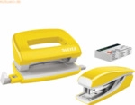 Leitz Schreibtisch-Set Mini Nexxt Wow Locher/Heftger&auml;t 5060/5528 gelb
