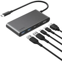 Belkin Belkin Connect 5-in-1 USB-C Hub mit Dual USB-C Ports, silber