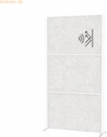 Maul Stellwandsystem MAULconnecto 9611002 3xAkustik hellgrau Stand