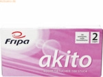 Fripa Kosmetiktuch akito 6011107 21x20cm 2-lagig wei&szlig; 100 St&uuml;ck