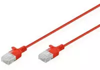 Assmann DIGITUS CAT 6 U-UTP Slim Patchkabel, 0,5 m, Rot