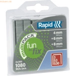 5 x Rapid Heftklammern 24/6 Edelstahl Super Strong VE=1000 St&uuml;ck