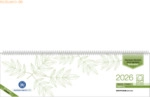 Zettler Tischquerkalender Perfo XL Recycling 36,2x10,6cm 1 Woche/2 Sei