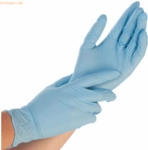 10 x Hygonorm Nitril-Handschuh Allfood Safe puderfrei S 24cm blau VE=2
