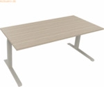 Soennecken Sitz-/Stehtisch Kufe Doppels. Quad. B1800xT800xH645-1275 si