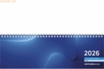 Zettler Tischquerkalender 176 32x10,5cm 1 Woche/2 Seiten blau 2026