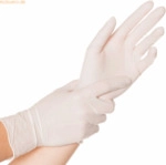 10 x Hygonorm Nitril-Handschuh Safe Fit puderfrei M 24cm wei&szlig; VE=100 S