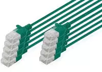 Assmann DIGITUS CAT 6 U-UTP Slim Patchkabel, 0,3 m, Gr&uuml;n, 10 St&uuml;ck