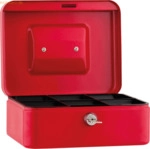 Soennecken Geldkassette 20x9x16cm 6 F&auml;cher rot