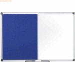 Bi-Office Kombitafel Maya Filz/Whiteboard magnetisch 180x90cm blau