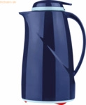 Helios Isolierkanne Wave Push 2934-008 1l dunkelblau