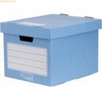 Bankers Box Aufbewahrungsbox Style BxHxT 33,3x28,5x39cm blau VE=4 St&uuml;c