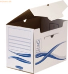 Bankers Box Archivschachtel Basic 200mm 197x250x325mm wei&szlig;/blau VE=10