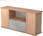 mcbuero.de Sideboard SB 2OH 2 Sch&uuml;be BxTxH 166,1x44,8x84cm Griff RE Nu
