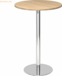 mcbuero.de Stehtisch 80cm Eiche/chrom