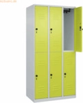 CP Spind Classic PLUS doppelt 3 Abteile 1850x900x500mm lichtgrau/clown