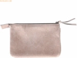 4 x Clairefontaine Tasche Feder klein Leder mit 2 F&auml;chern 13x9cm coppe