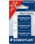 10 x Staedtler Radierer Mars plastic PVC 49x19x13mm wei&szlig; VE=3 St&uuml;ck
