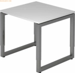 mcbuero.de Schreibtisch O-Fu&szlig; eckig 80x80cm Grau/Graphit