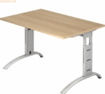 mcbuero.de Schreibtisch 120x80cm h&ouml;henverstellbar bis 85cm Eiche