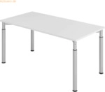 mcbuero.de Schreibtisch 160x80cm Grau/Silber