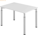 mcbuero.de Schreibtisch 120x80cm Grau/Silber