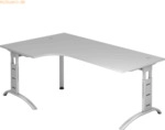 mcbuero.de Schreibtisch 200x120cm h&ouml;henverstellbar bis 85cm 90 Grad Gr