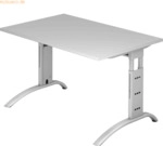 mcbuero.de Schreibtisch 120x80cm h&ouml;henverstellbar bis 85cm Grau