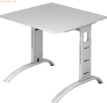 mcbuero.de Schreibtisch 80x80cm h&ouml;henverstellbar bis 85cm Grau