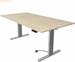 Kerkmann Sitz-/Stehtisch Move 3 BxTxH 200x100x72-120cm silber/ahorn