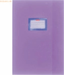 25 x Herlitz Heftumschlag A4 PP Bast violett