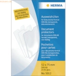 25 x HERMA Ausweish&uuml;lle 52x75mm f&uuml;r Dokumente Format DIN A8