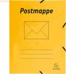 Exacompta Postmappe A4 mit Gummizug Karton gelb