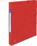 12 x Oxford Sammelbox Top File+ A4 25mm 390g/qm Multistrat rot