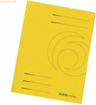 10 x Herlitz Einschlagmappe A4 Recycling intensiv gelb