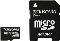Transcend Transcend 4GB microSDHC Class 10 + SD-Adapter